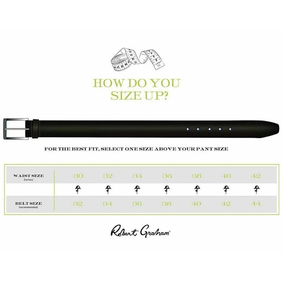 Robert Graham BAROLO REVERSIBLE BELT Black/Brown Leather Men's Size: 38 $98 - Picture 7 of 7